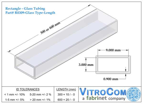 R0309 - Rectangle Glass Tubing